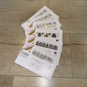 Color Street 100% Real Nail Polish Strips- 16 Long-lasting Strips set of 6